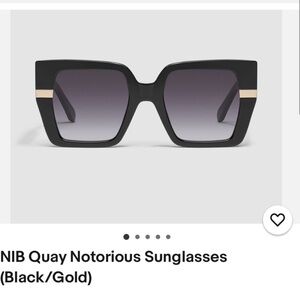 SOLD 🔥 Brand new QUAY Black and Gold Sunglasses